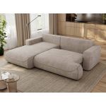 Narożnik - OVO L - strona lewa - beżowy, struktura