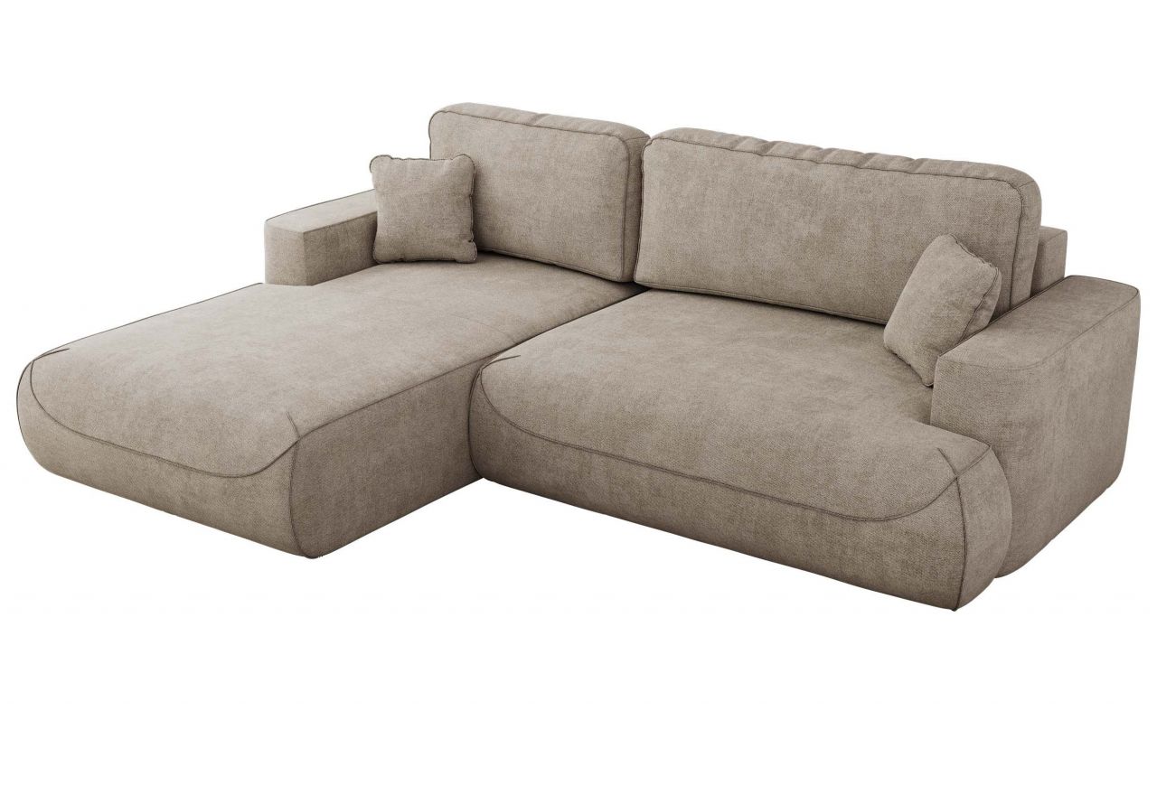 Narożnik - OVO L - strona lewa - beżowy, struktura