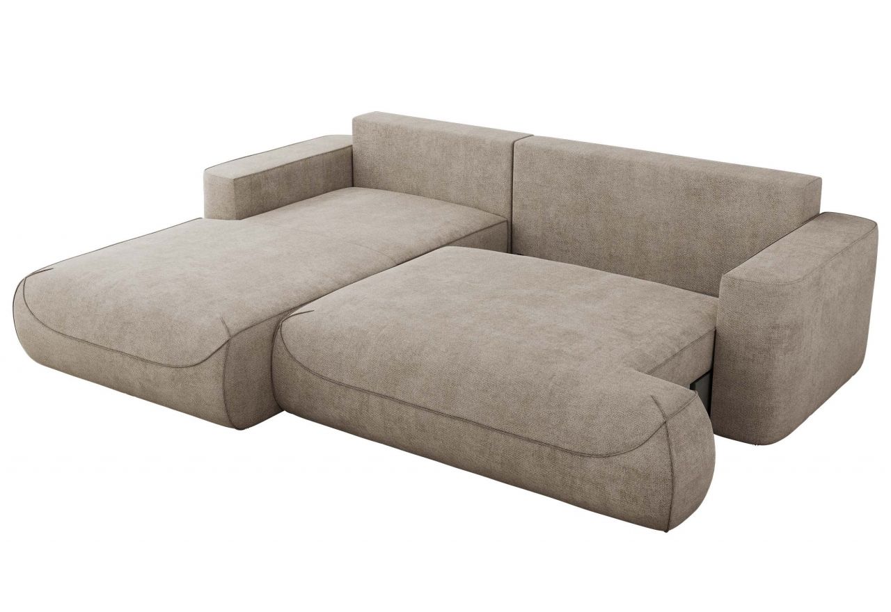 Narożnik - OVO L - strona lewa - beżowy, struktura