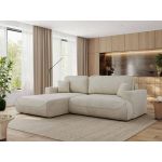 Narożnik - OVO L - strona lewa - beżowy, welwet