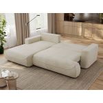 Narożnik - OVO L - strona lewa - beżowy, welwet