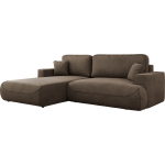 Narożnik - OVO L - strona lewa - brązowy, welwet