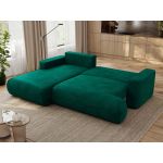 Narożnik - OVO L - strona lewa - ciemnozielony, welwet