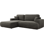 Narożnik - OVO L - strona lewa - ciemnoszary, welwet