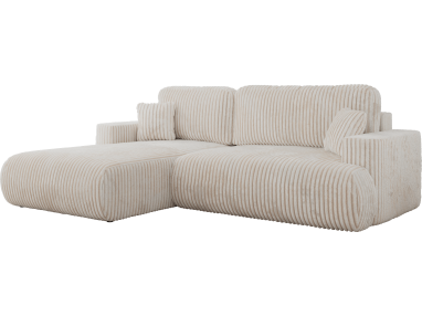 Narożnik - OVO L - strona lewa - beżowy, sztruks