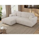 Narożnik - OVO L - strona lewa - beżowy, sztruks