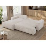 Narożnik - OVO L - strona lewa - beżowy, sztruks