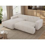 Narożnik - OVO L - strona lewa - beżowy, sztruks