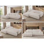 Narożnik - OVO L - strona lewa - beżowy, sztruks