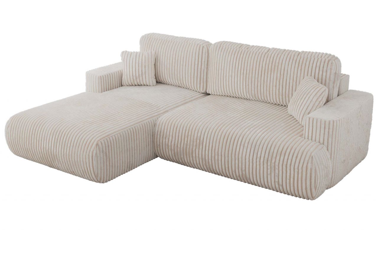 Narożnik - OVO L - strona lewa - beżowy, sztruks