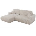 Narożnik - OVO L - strona lewa - beżowy, sztruks