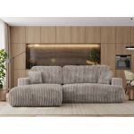 Narożnik - OVO L - strona lewa - jasnobrązowy, sztruks