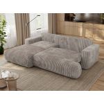 Narożnik - OVO L - strona lewa - jasnobrązowy, sztruks