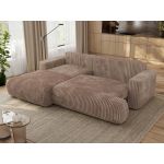 Narożnik - OVO L - strona lewa - brązowy, sztruks