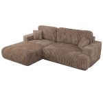 Narożnik - OVO L - strona lewa - brązowy, sztruks