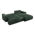 Narożnik - OVO L - strona lewa - zielony, sztruks