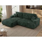 Narożnik - OVO L - strona lewa - zielony, sztruks