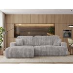 Narożnik - OVO L - strona lewa - jasnoszary, sztruks