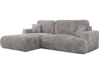 Narożnik - OVO L - strona lewa - jasnoszary, sztruks