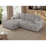 Narożnik - OVO L - strona lewa - jasnoszary, sztruks