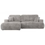 Narożnik - OVO L - strona lewa - jasnoszary, sztruks