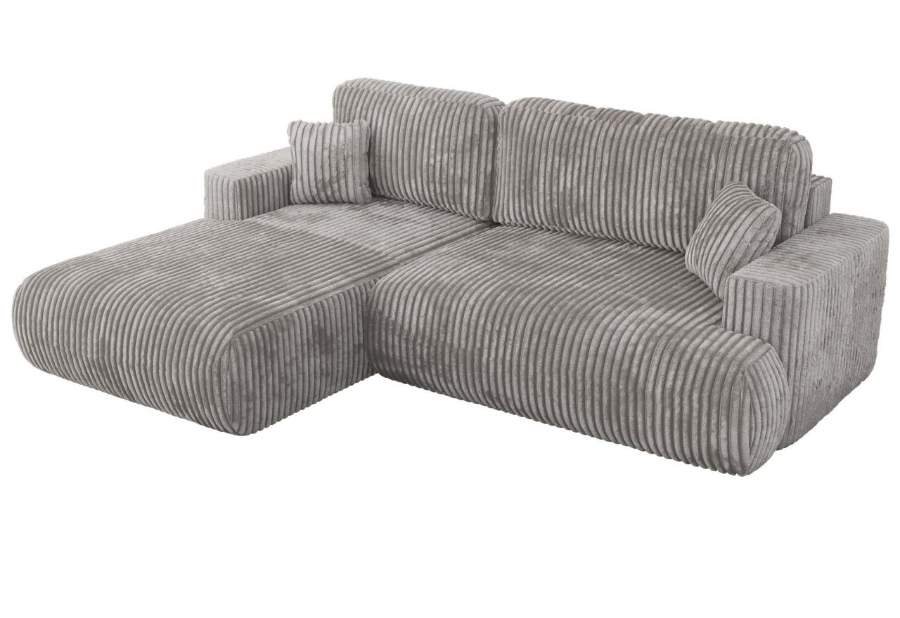 Narożnik - OVO L - strona lewa - jasnoszary, sztruks