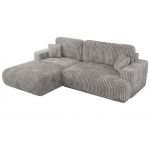 Narożnik - OVO L - strona lewa - jasnoszary, sztruks