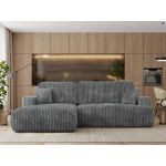 Narożnik - OVO L - strona lewa - ciemnoszary, sztruks