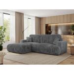 Narożnik - OVO L - strona lewa - ciemnoszary, sztruks