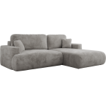 Narożnik - OVO L - strona prawa - jasnoszary, plusz