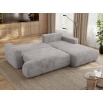 Narożnik - OVO L - strona prawa - jasnoszary, plusz