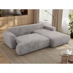 Narożnik - OVO L - strona prawa - jasnoszary, plusz