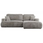 Narożnik - OVO L - strona prawa - jasnoszary, plusz