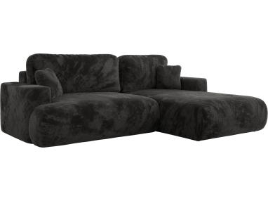 Narożnik - OVO L - strona prawa - ciemnoszary, plusz