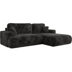 Narożnik - OVO L - strona prawa - ciemnoszary, plusz