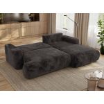 Narożnik - OVO L - strona prawa - ciemnoszary, plusz