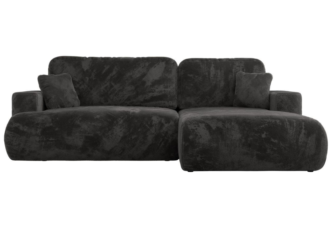 Narożnik - OVO L - strona prawa - ciemnoszary, plusz