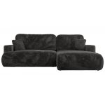 Narożnik - OVO L - strona prawa - ciemnoszary, plusz