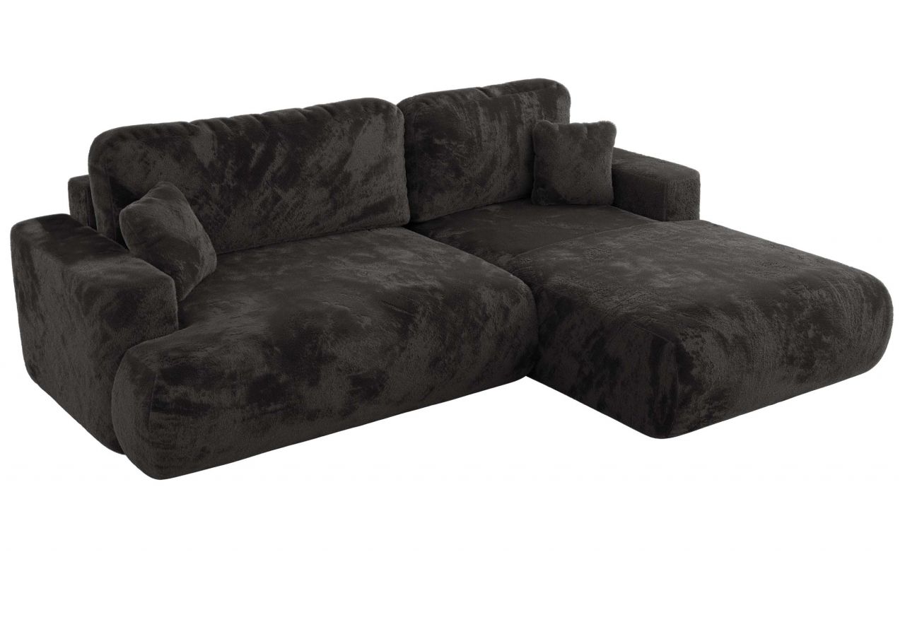 Narożnik - OVO L - strona prawa - ciemnoszary, plusz