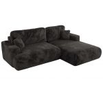 Narożnik - OVO L - strona prawa - ciemnoszary, plusz