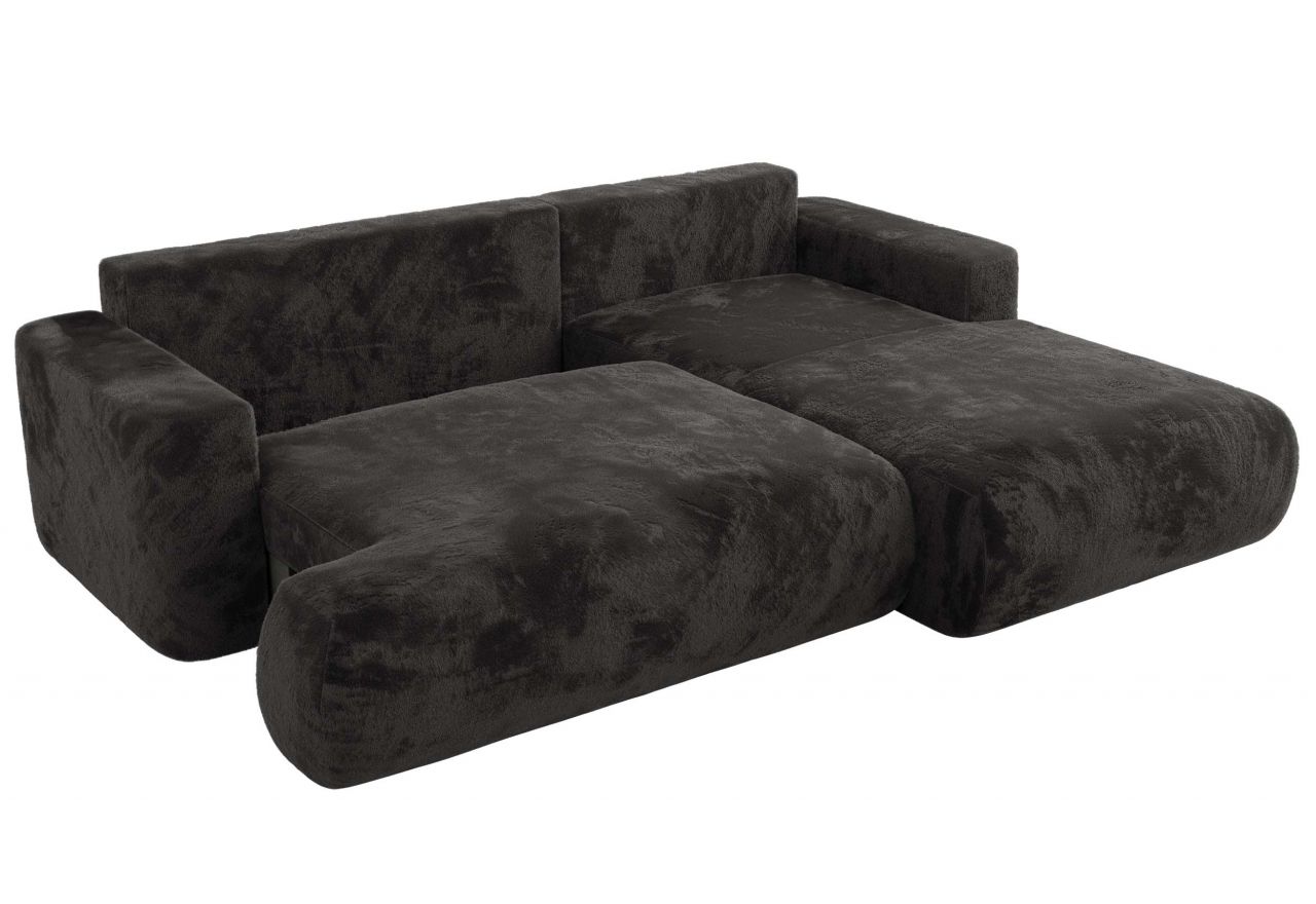 Narożnik - OVO L - strona prawa - ciemnoszary, plusz