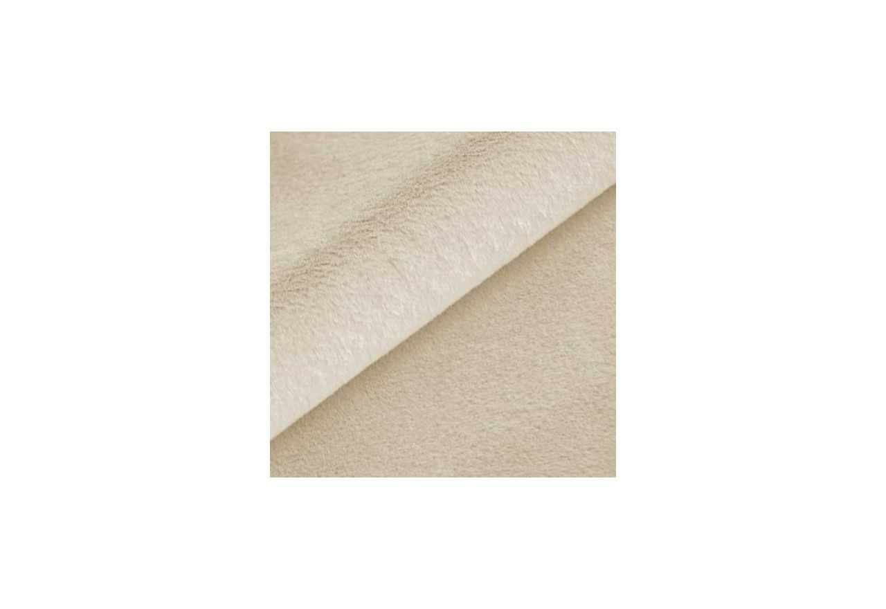 Narożnik - OVO L - strona prawa - kremowy, plusz