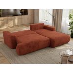 Narożnik - OVO L - strona prawa - pomarańczowy, plusz