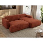 Narożnik - OVO L - strona prawa - pomarańczowy, plusz