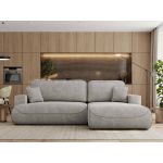 Narożnik - OVO L - strona prawa - jasnoszary, struktura