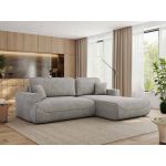 Narożnik - OVO L - strona prawa - jasnoszary, struktura