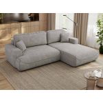 Narożnik - OVO L - strona prawa - jasnoszary, struktura