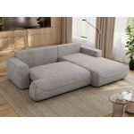 Narożnik - OVO L - strona prawa - jasnoszary, struktura