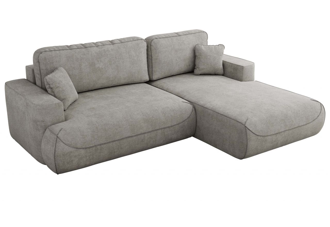 Narożnik - OVO L - strona prawa - jasnoszary, struktura