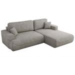 Narożnik - OVO L - strona prawa - jasnoszary, struktura